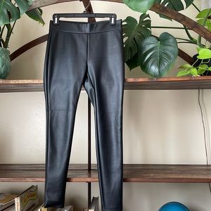 Loft | Black faux leather leggings | petite XS | NWT
